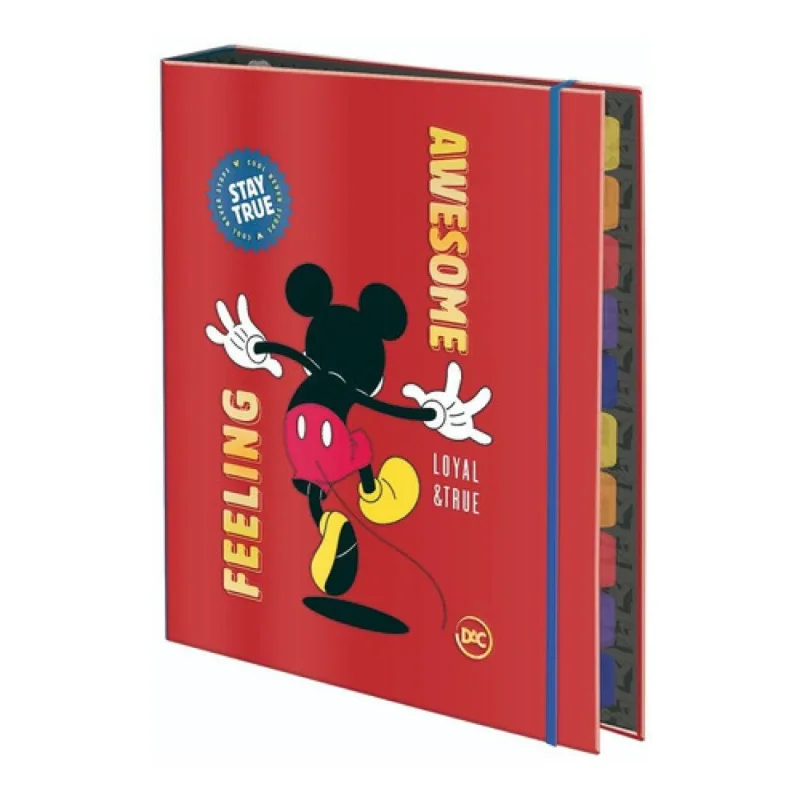 Fichario Mickey Mouse Disney Colegial Argolado Escola Dac