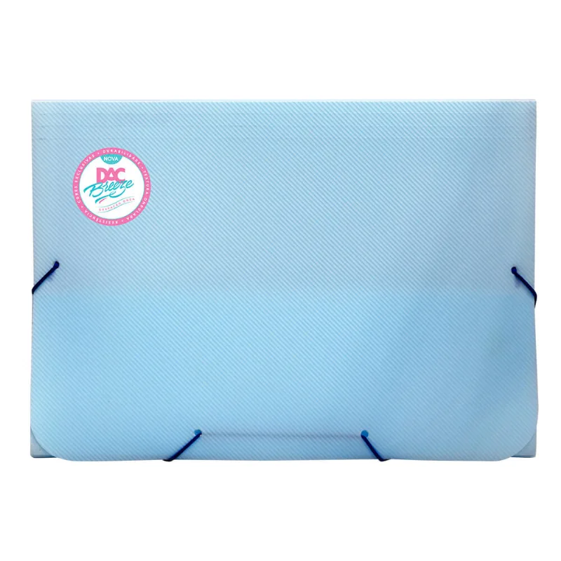 Pasta Sanfonada A4 Com 12 Divisórias Azul Pastel