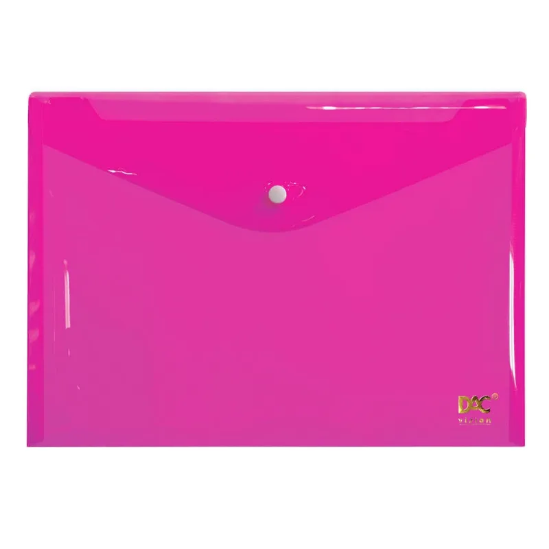 ENVELOPE COM BOTAO A4 ROSA ROSA