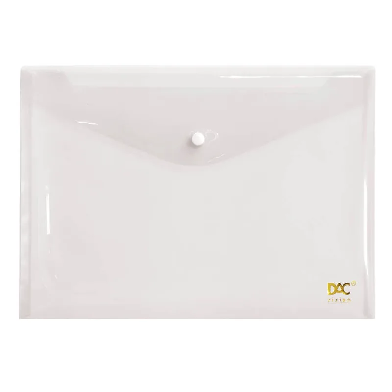 ENVELOPE COM BOTAO A4 TRANSPARENTE