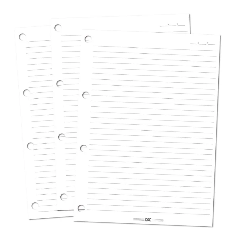 Refil Para Caderno Fichário Universitário 96 Folhas Cinza