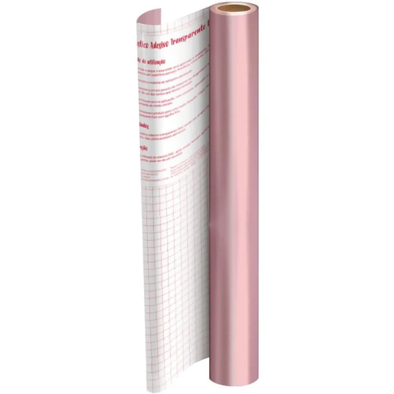 Plastico Adesivo 45CMX10M Metalico Rosa PP 0,08