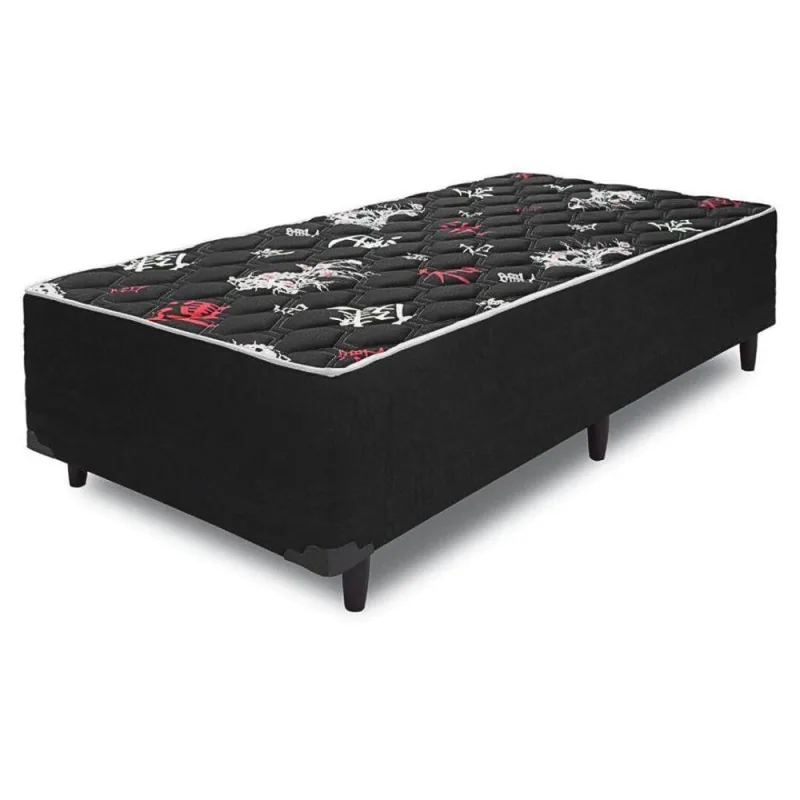 Cama Box Solteiro Conjugada 8cm Ortopédica 88x188 - RR colchoes - Móveis