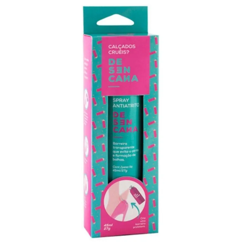 Spray Anti-atrito Desencana Evita Atrito/formação Bolhas45ml