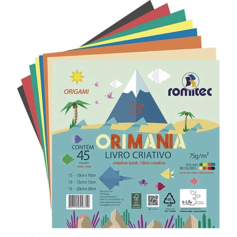 Bloco Atividades Orimania E Dobradura 45 Folhas - LC - Papelaria