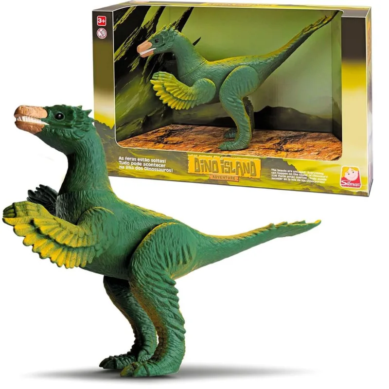 Dinossauro Deinonychus Dino Island Vinil 26 Cm - Silmar