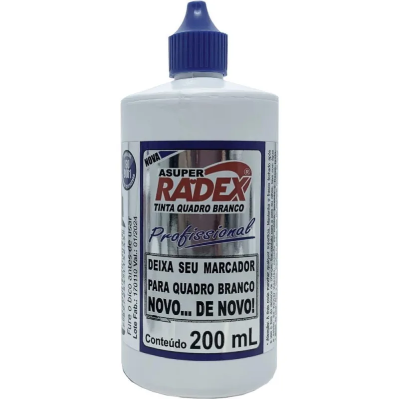 Tinta Marcador Quadro Branco Reabastecedor 200ML Azul - Radex - Artesanato