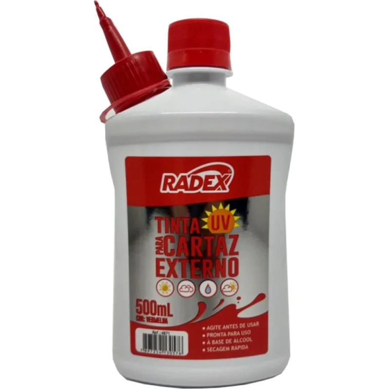 Tinta Marcador Permanente Tinta P/CARTAZ Externo 500MLVM - Radex