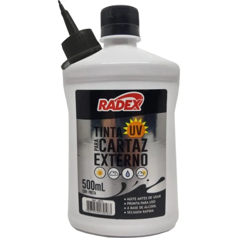 Tinta Marcador Permanente Tinta P/CARTAZ Externo 500MLPT - Radex - Artesanato