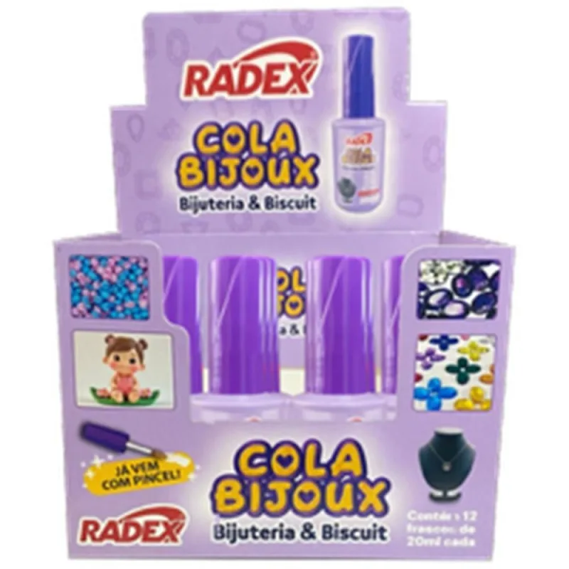 Cola para Artesanato Bijoux 20ML DP.C/12 - Radex - Papelaria