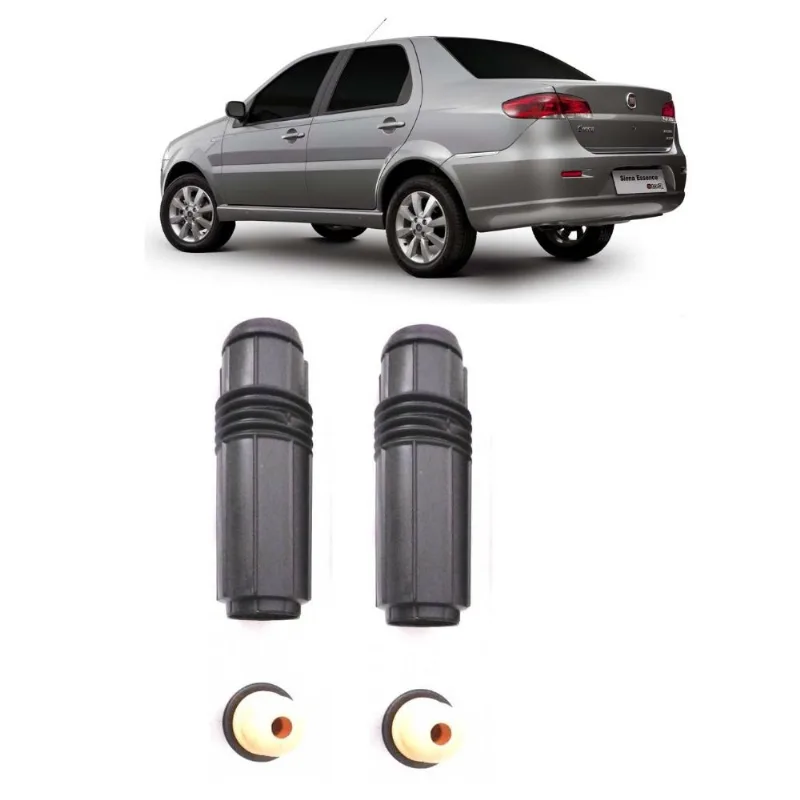 Par Kit Batente Fiat Siena Traseiro (1997 Até 2011) 1.0/1.3/1.4/1.5/1.6/1.8/8v/16v