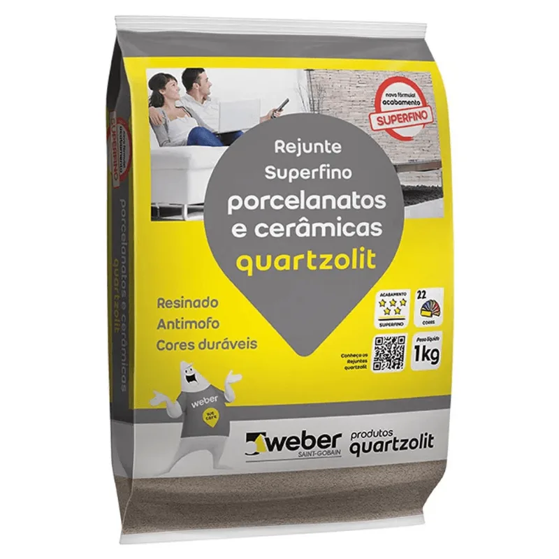 Rejunte Porcelanato 1Kg Branco-Quartzolit
