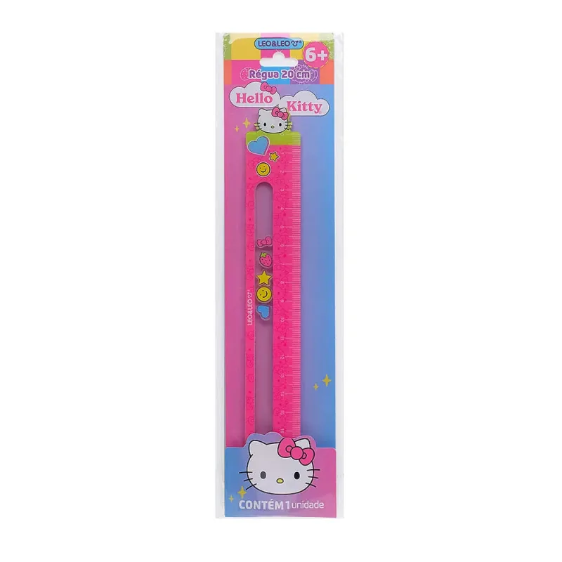 Régua 20cm Plastico Hello Kitty - LC - Papelaria