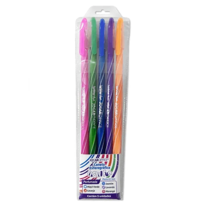 Caneta Esferográfica Perfumada Wow Fun 0.7 Jocar Office - 5 Unidades