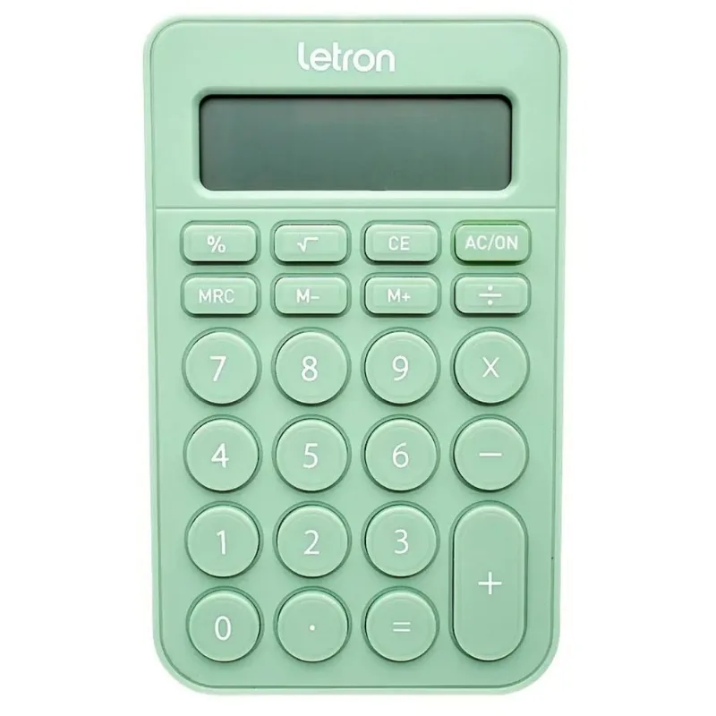 Calculadora De Mesa Letron 8 Dígitos Candy Verde (MP)