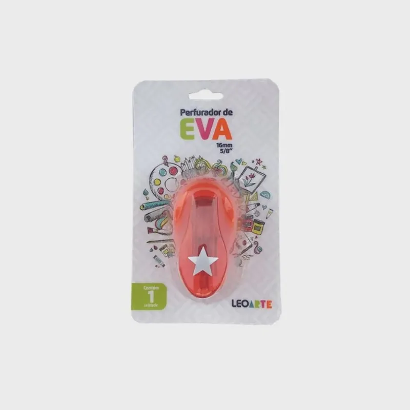 Furador eva/papel Leoarte estrela 2mm