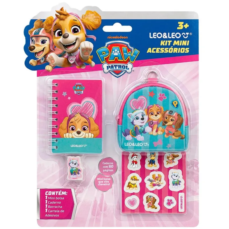 Kit Mini Itens Patrulha Canina 4 Unidades - LC - Papelaria
