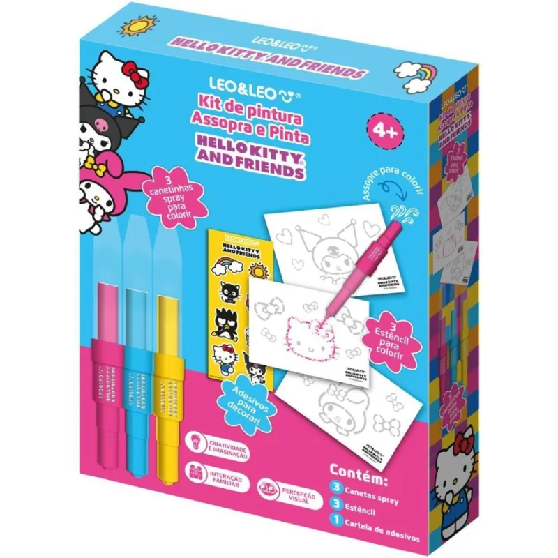 Brinquedo para Colorir Hello KITTY KIT Pintura ASSOPR - LEONORA - Brinquedos