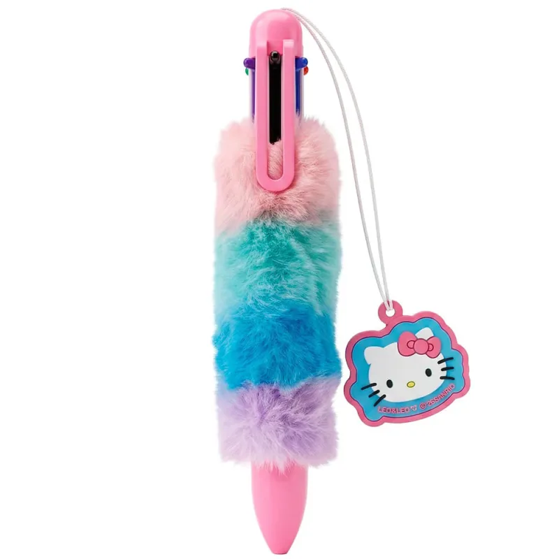 Caneta Esferográfica 6 Cores Hello Kitty Pelúcia - LC - Papelaria