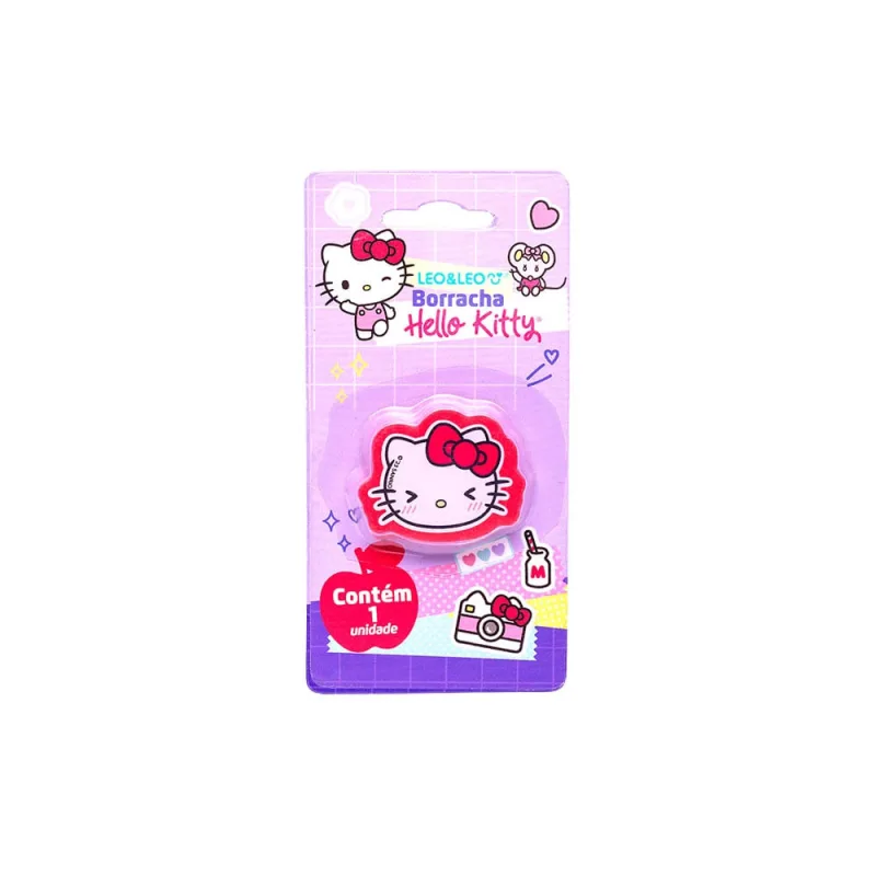 Borracha Hello Kitty 1 Un Leo&Leo Sem PVC - Não Disponível - Papelaria