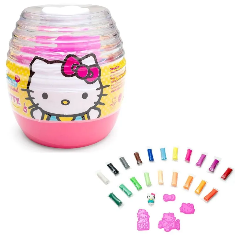 MASSINHA DE MODELAR BONECA SURPRESA HELLO KITTY - LEO&LEO