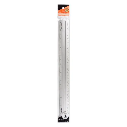 Regua De Aluminio Leon 30cm - ALUMÍNIO - Papelaria