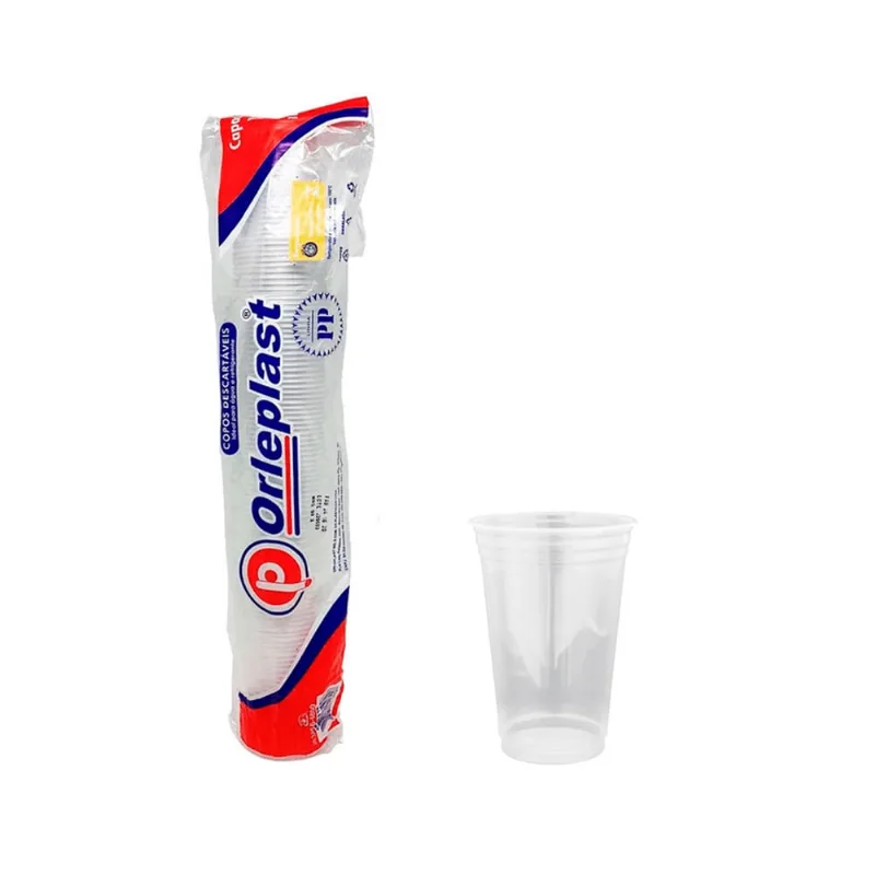 Copo Transparente (pp) 330mL c/ 50 und - Orleplast