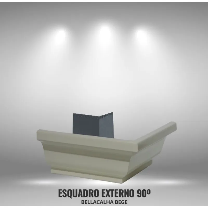 esquadro externo 90 n.05 bella calha bege - BELLA CALHA