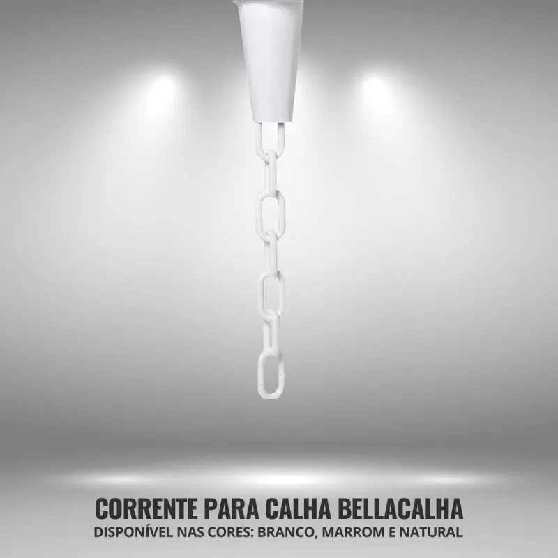 corrente alumínio 3mts branco bella calha