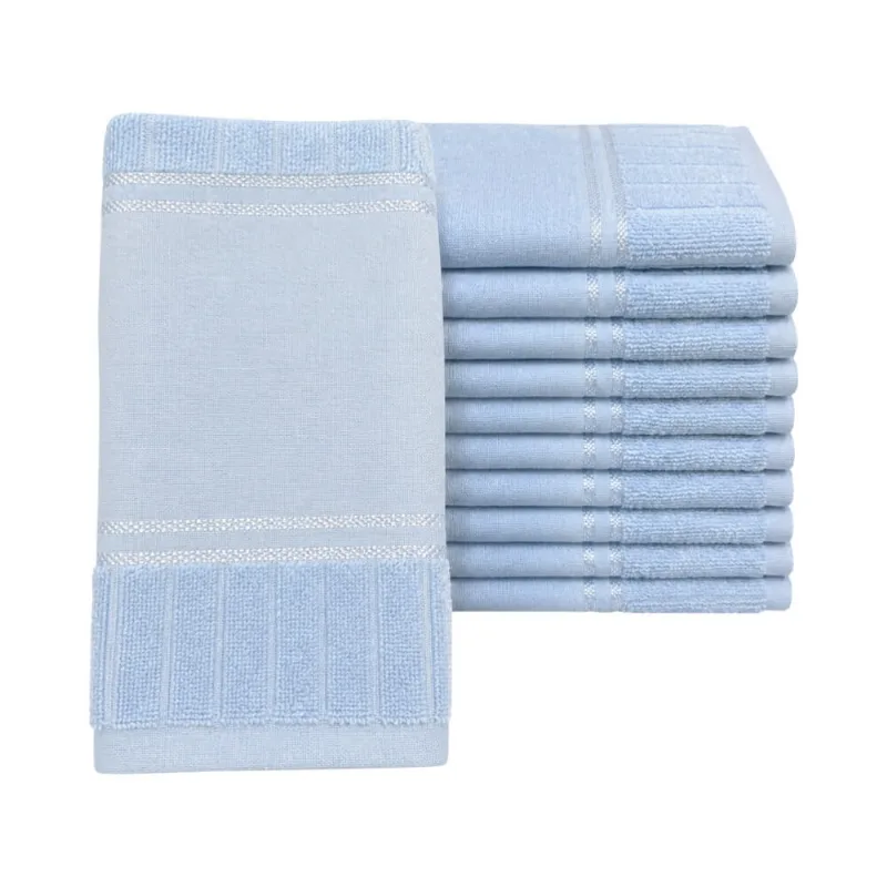 Kit Toalhas de Lavabo Artesanalle para Pintar com 12 unidades - Dohler - Azul Bebê