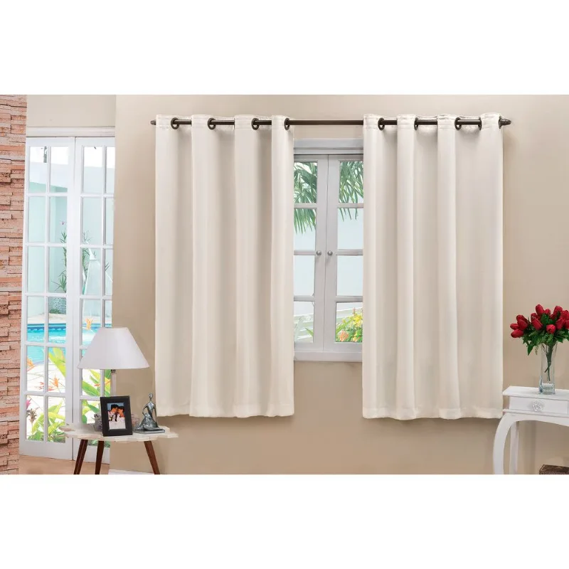 Cortina Blackout Corta Luz em Tecido 2,00m x 1,30m Palha