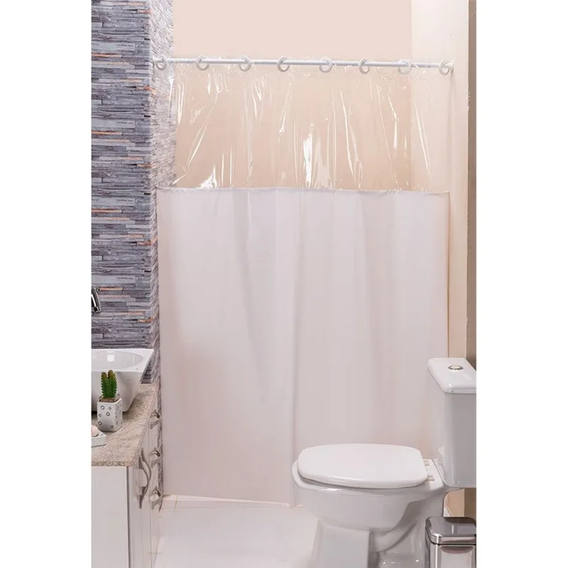 Cortina de Box para Banheiro 1,40 x 1,98m Branco
