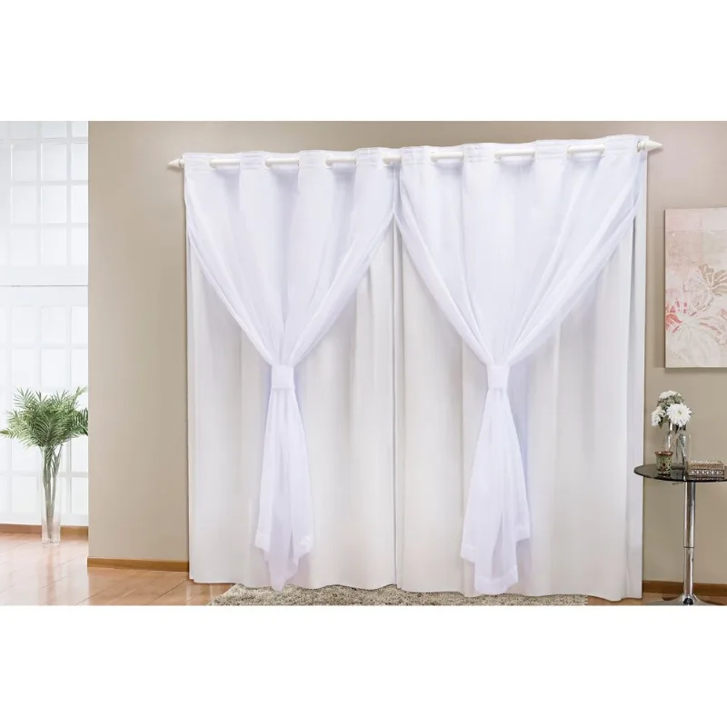 Cortina Voil Corta Luz Blackout Blecaute 4,20 x 2,50m Branco