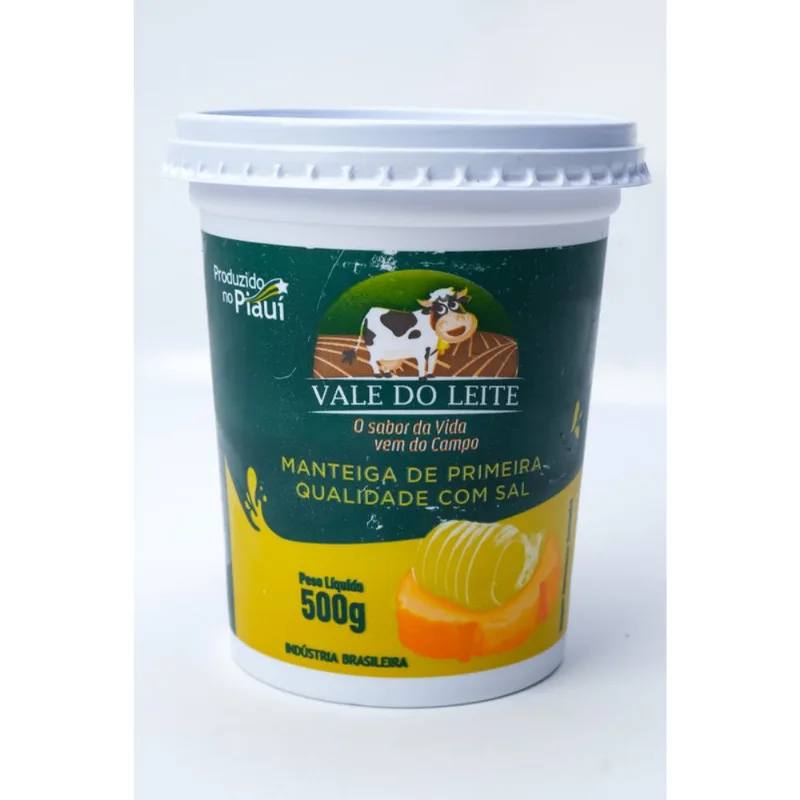 Manteiga de Primeira Qualidade Vale do Leite Pote 500g