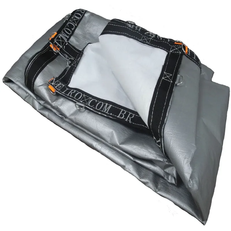 Super lona branca prata 4x4 pppe 500 micra com argolas inox