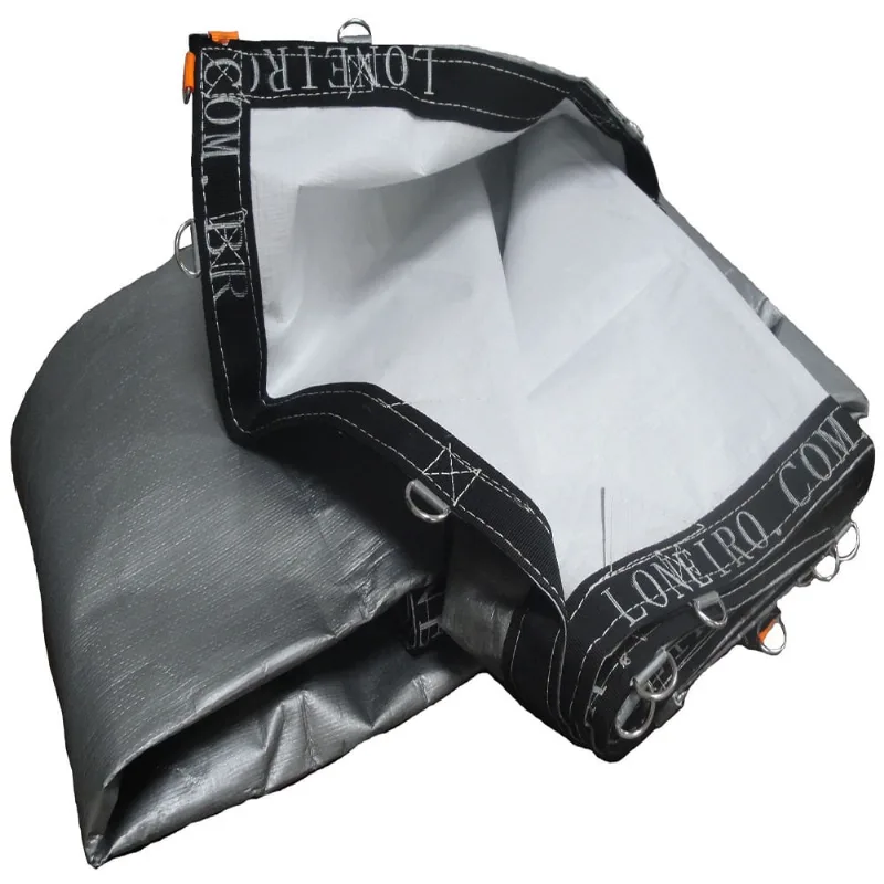 Super lona branca prata 7x5 pppe 500 micra com argolas inox