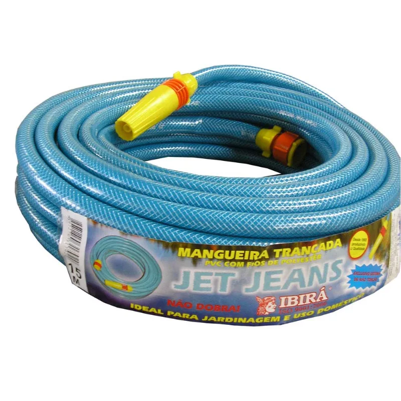 Mangueira Jet Jeans emborrachada 30 metros azul Ibira
