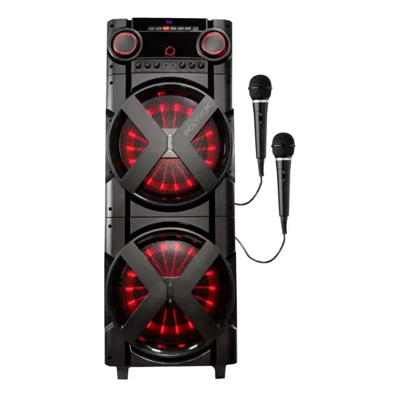 Caixa De Som Ampl. Polyvox Xt2000T Bluetooth Tws 2000W-2 Mic