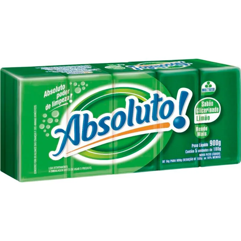 Sabão em Pedaço Absoluto Verde 5x180g