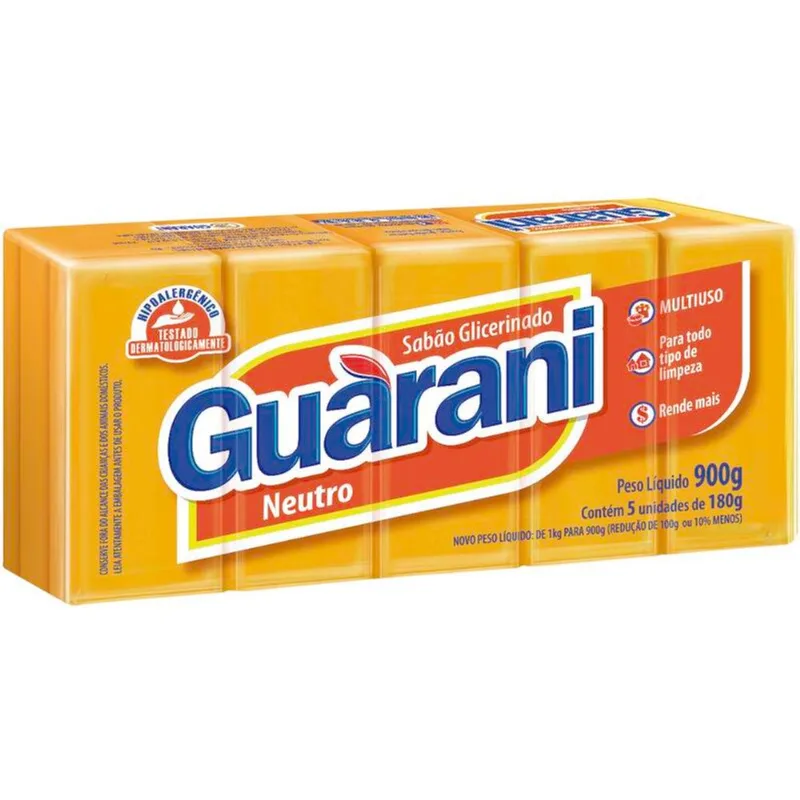 Sabão em Pedaço Guarani Neutro 5x180g