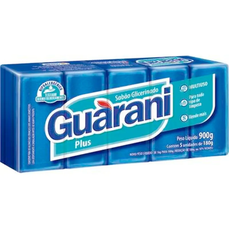 Sabão em Pedaço Guarani Azul 5x180g