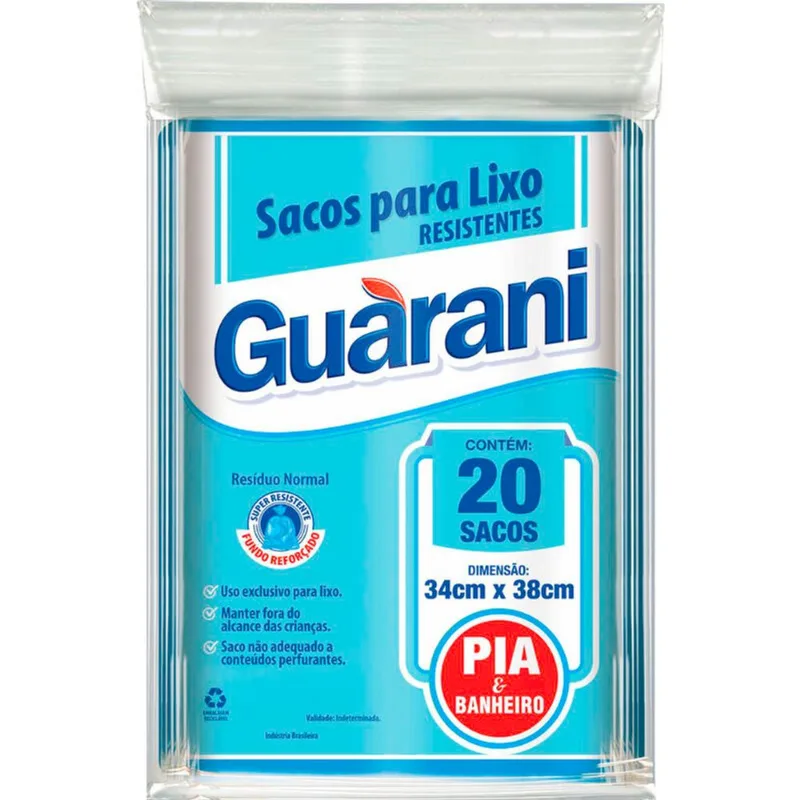 Saco de Lixo Guarani Pia 20 un