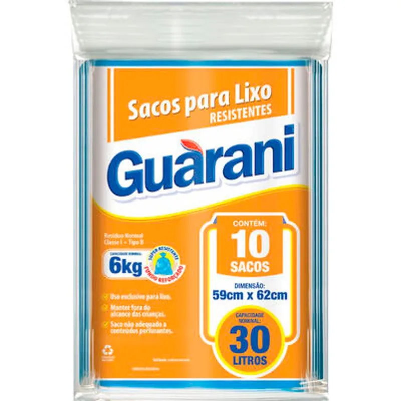 Saco de Lixo Guarani 30L 10 un