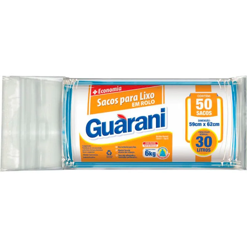 Saco de Lixo Guarani 30L 50 un