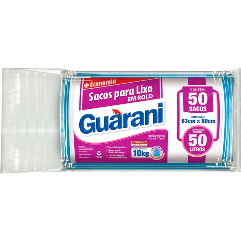 Saco de Lixo Guarani 50L 50 un