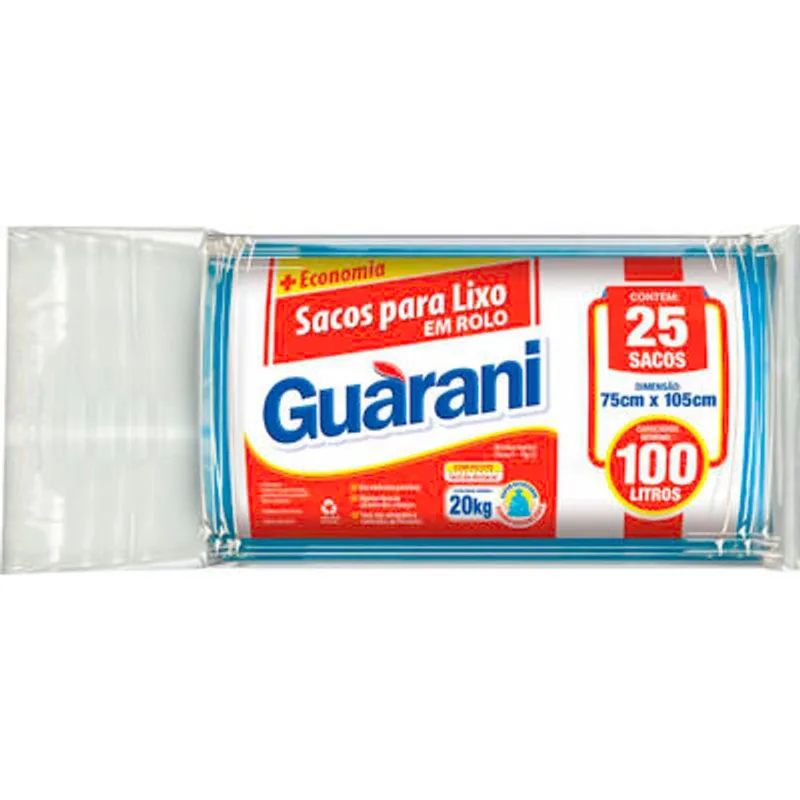 Saco de Lixo Guarani 100L 25 un