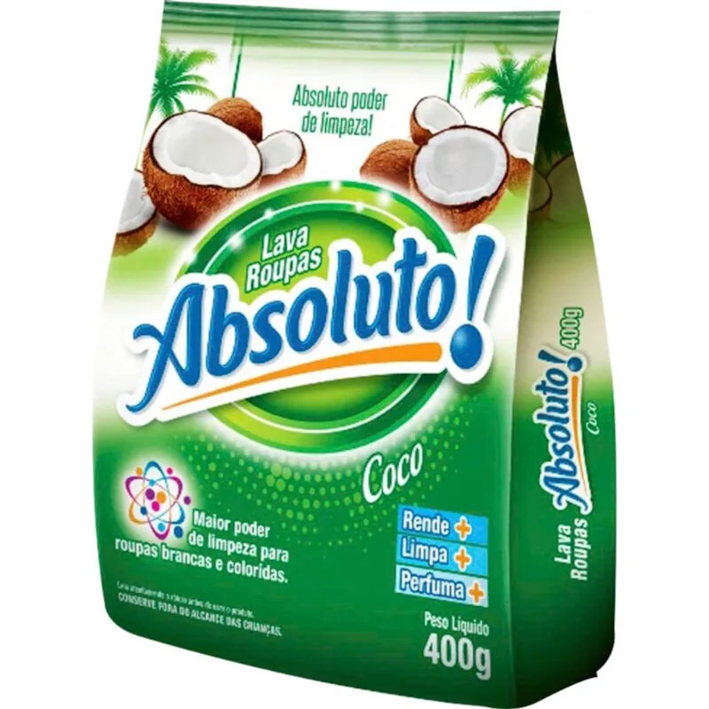 Lava Roupas em Pó Absoluto Coco 400g