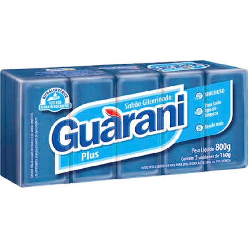 Sabão em Pedaço Guarani Azul 5x160g