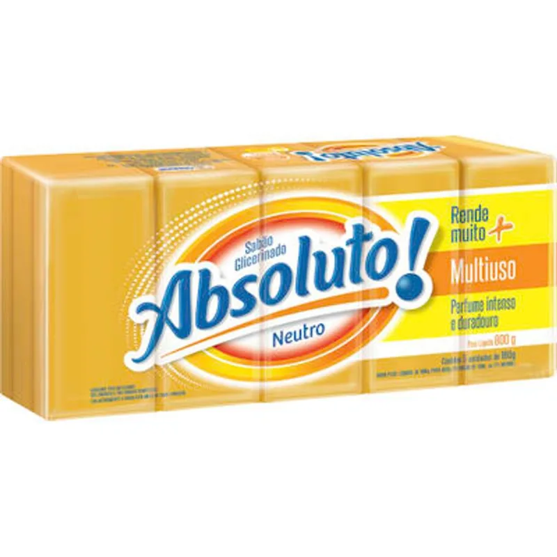Sabão em Pedaço Absoluto Neutro 5x160g