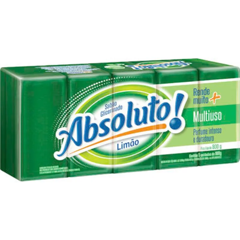 Sabão em Pedaço Absoluto Verde 5x160g